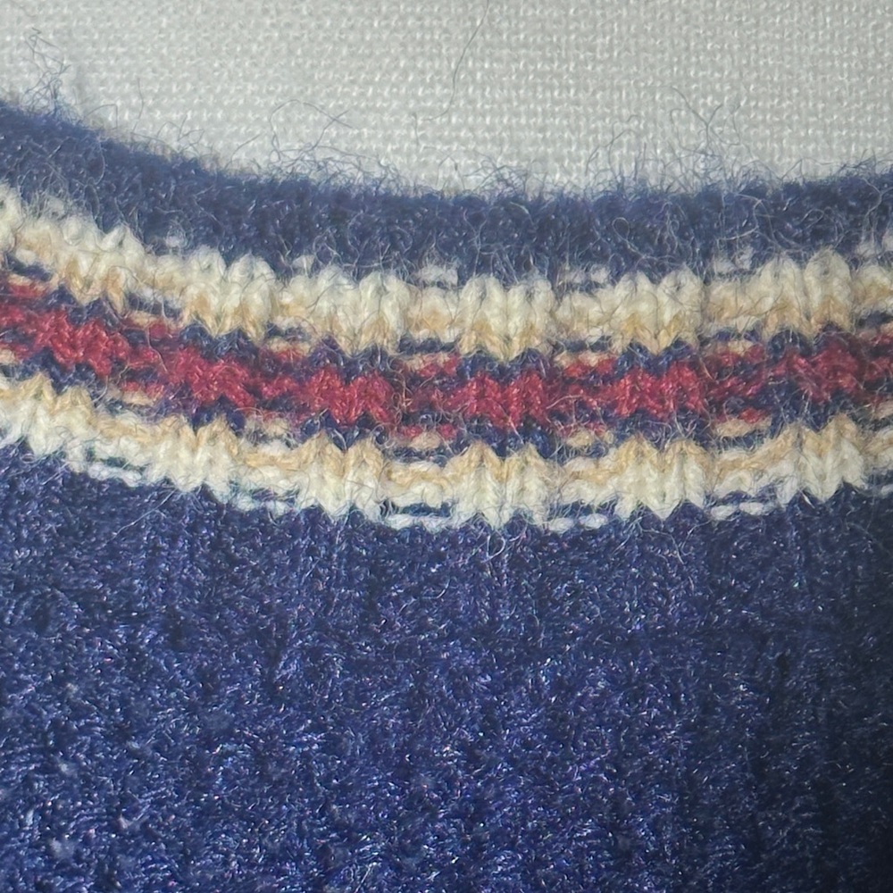 Pandora Vintage Navy Sweater with Red and White Stripes - Picture 4 of 13
